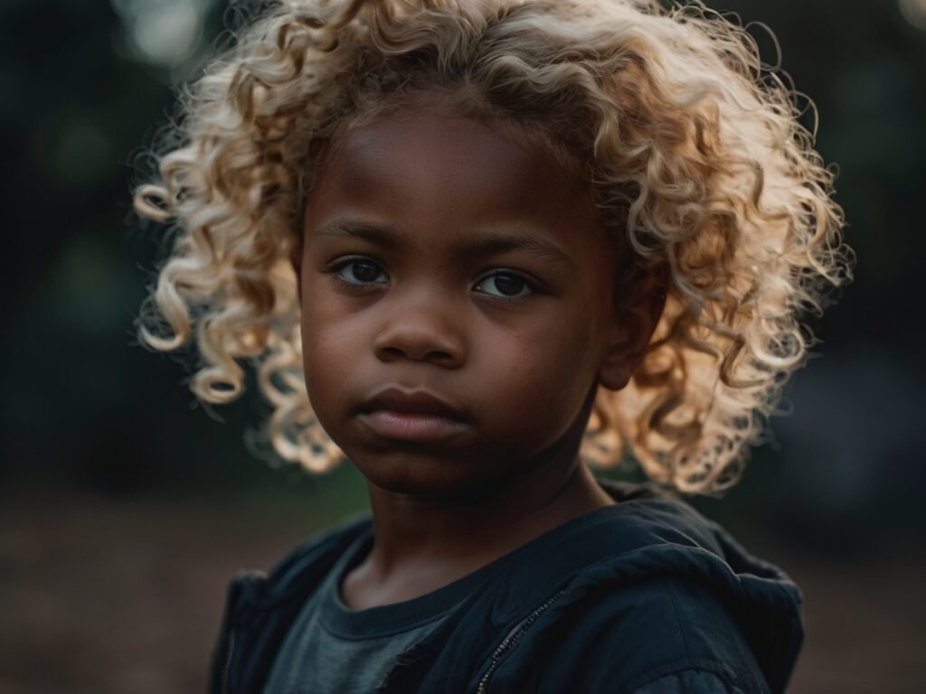 noirs blonds mélanésien peuple