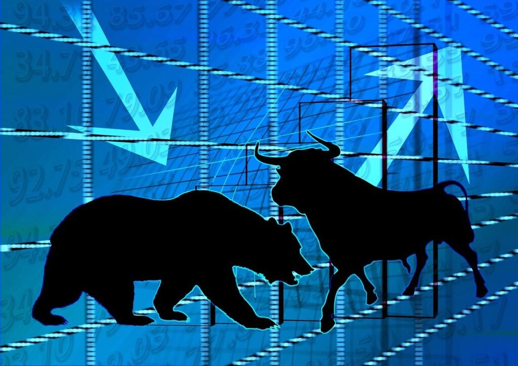 stock exchange, bull market, bear market