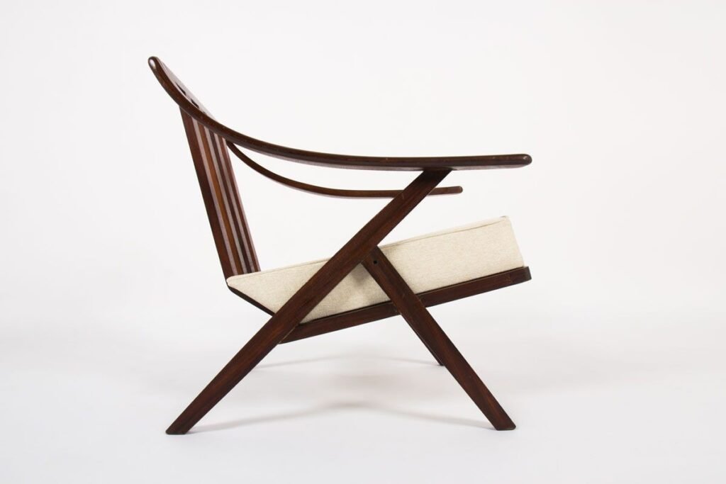 fauteuil design italien acajou