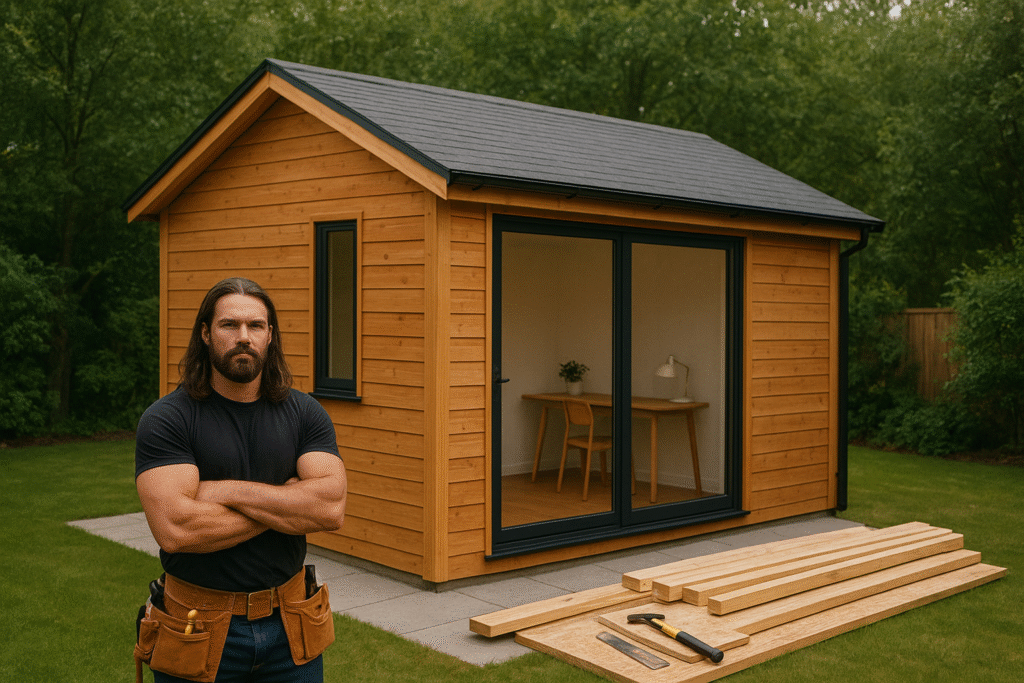 studio de jardin en bois construction