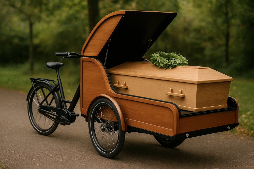 obsèques écologiques / corbillards-vélos