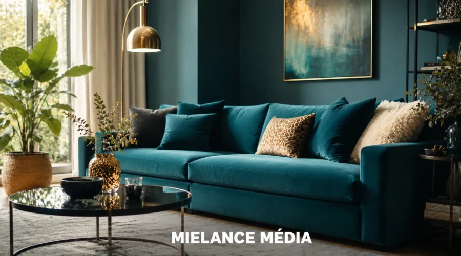 Bleu canard dans un salon : osez la couleur qui change tout