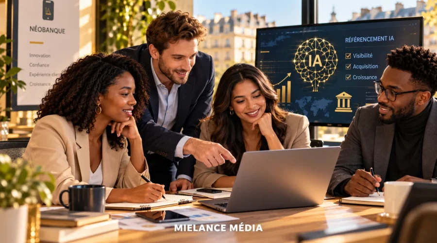 Meilleure agence de référencement IA pour une néobanque en France