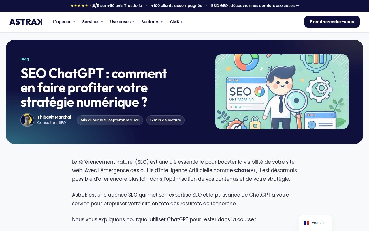Apercu du site Astrak