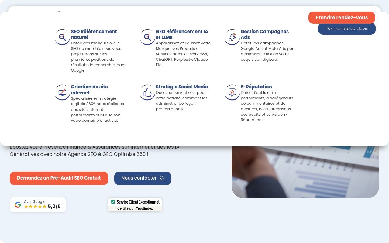 Apercu du site Optimize 360